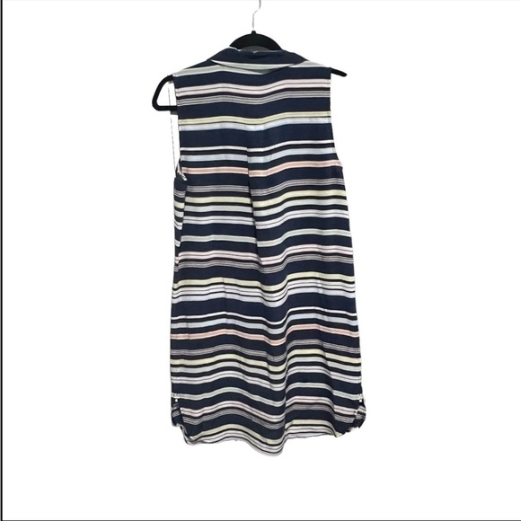 Equipment Silk Striped Button Front Dress In Excellent Pre Loved Condition - Picture 3 of 5